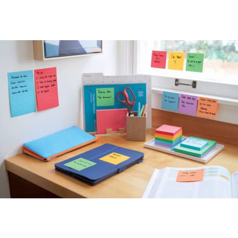 Foglietti Post-it® Super Sticky Playful conf. 12 blocchetti da 90 ff - 47,6x47,6 mm - 622-12SS-PLAY